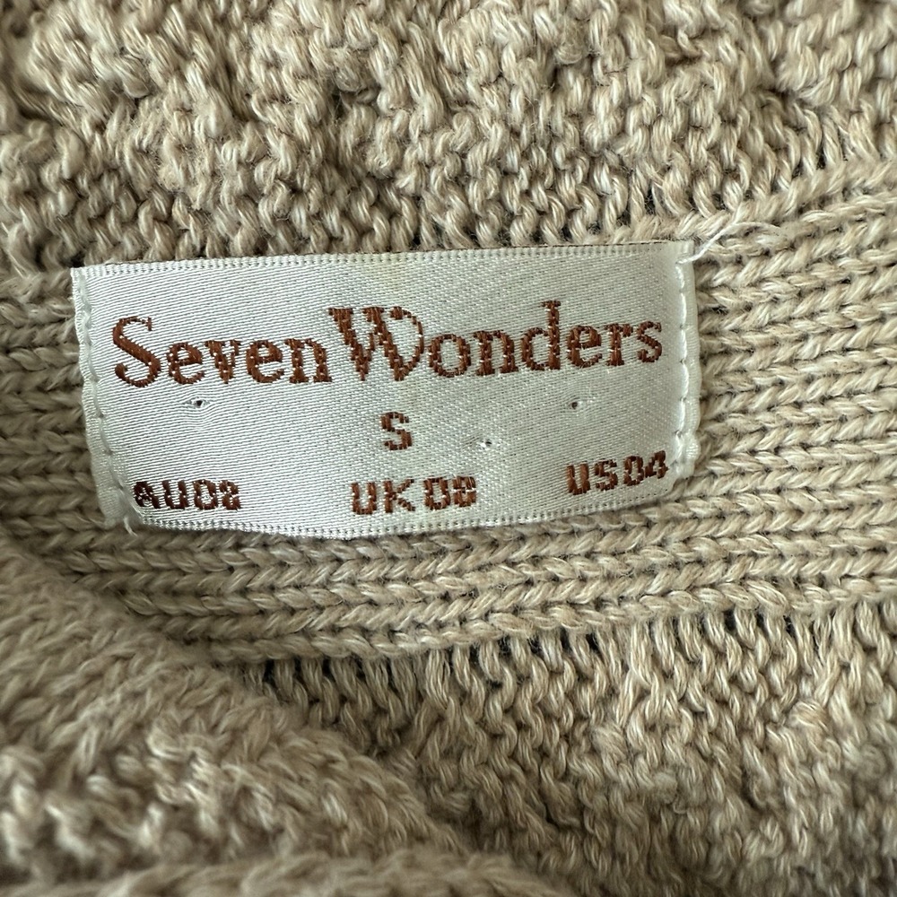 Seven Wonders Cable Knit Crotchet Maxi Dress Womens Small Coastal Festival Beach - Picture 5 of 9